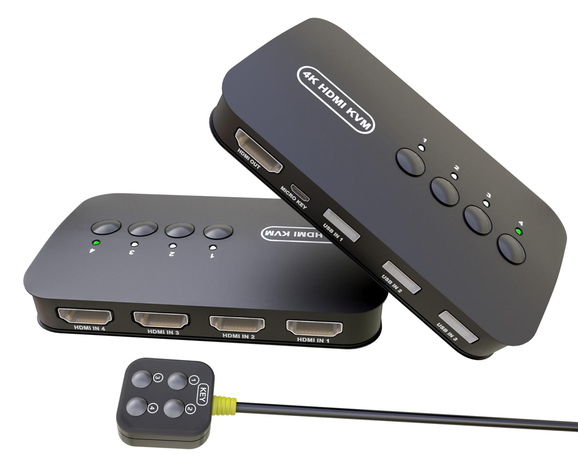 Amazon.co.jp: KAGO 4ポートHDMI KVMスイッチ 4K@30Hz 4台の
